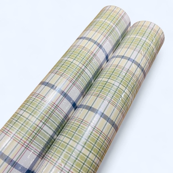 Plaid Wallpaper Rolls x 2 Double Rolls NEW - Picture 1 of 4